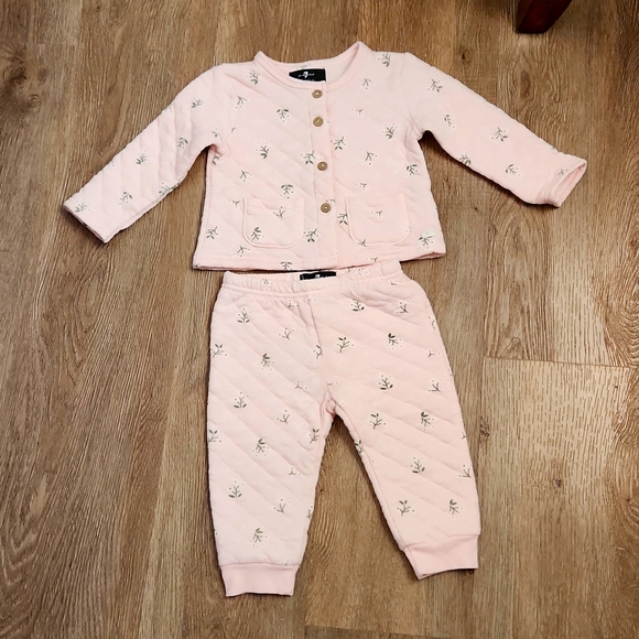7-For-All-Mankind Baby Girl 18M Matching Set - Picture 1 of 5